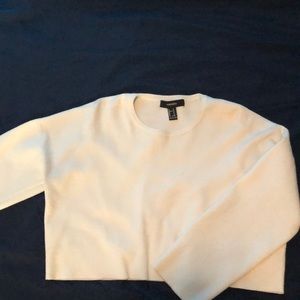 White Cropped Sweater